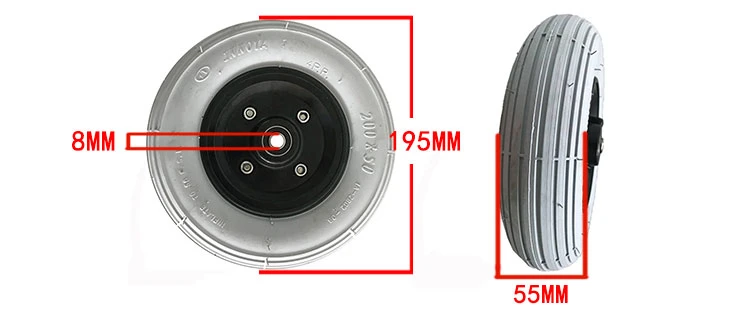 200X50 Tool Cart Wheels Tires & Accessories Pneumatic Rubber Wheel