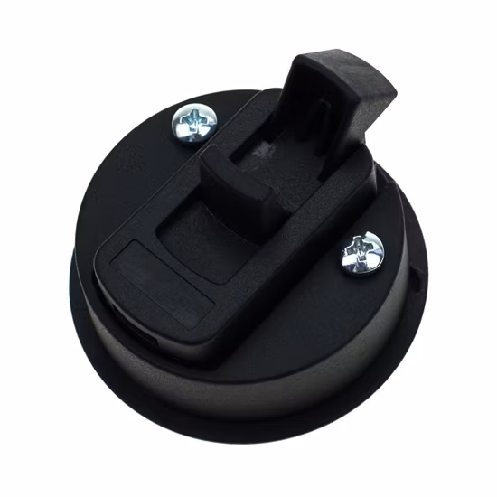 Yh1328 serrure ronde en alliage de Zinc noir presse porte d'armoire plate serrure à tête ronde serrure de porte RV serrure de sol Marine