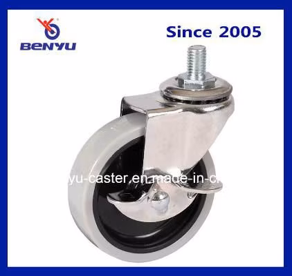 Roulette médicale à roulettes industrielles légères TPE + PP